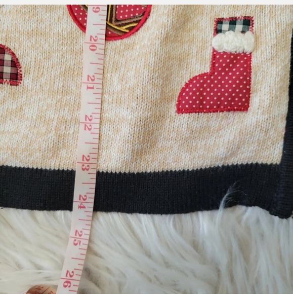 Victoria Jones Christmas snowman winter sweater Cardigan full zip size L. - Picture 8 of 8